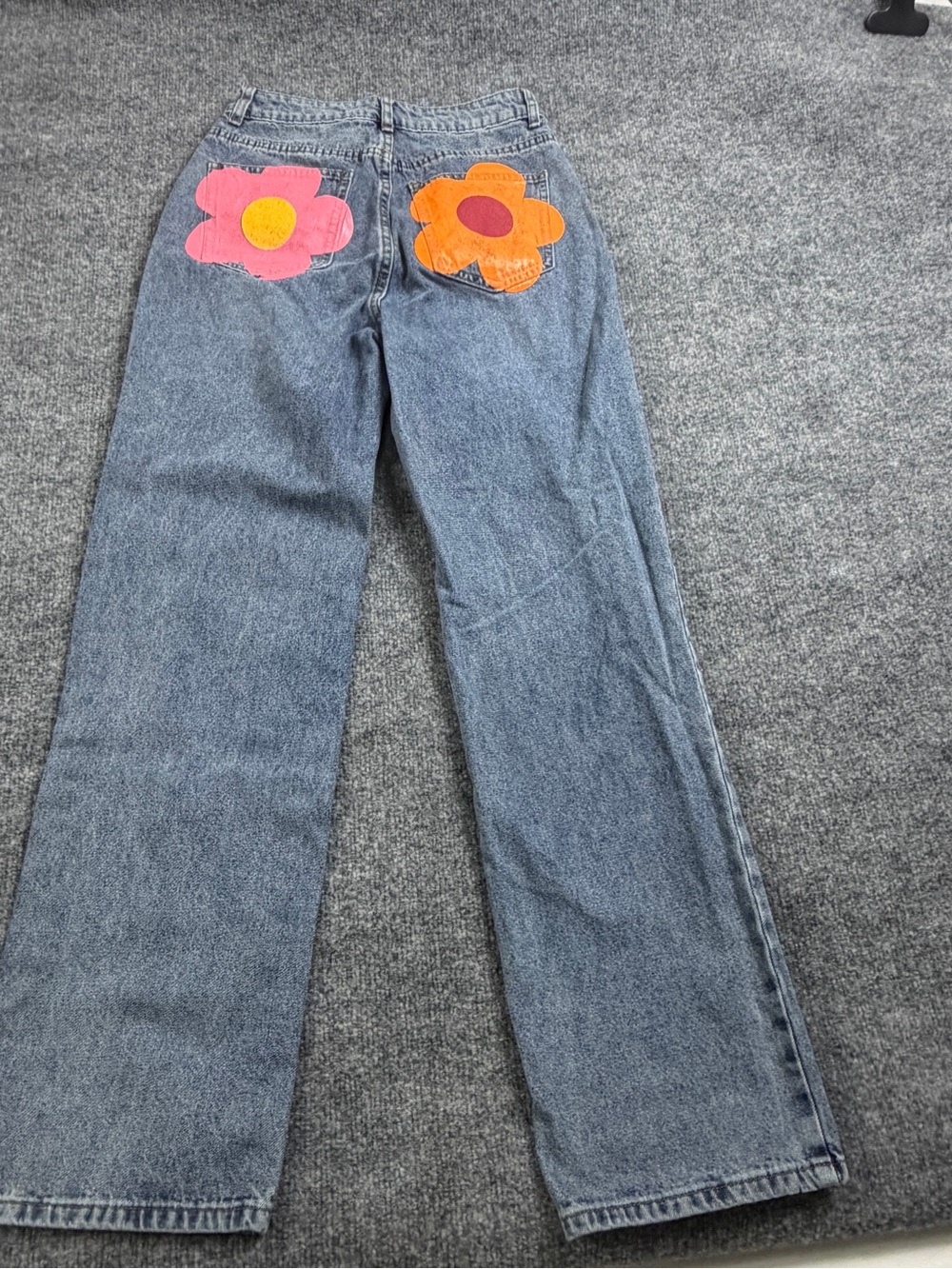 Cider Jeans Flower Pockets Size Small Blue Wide Leg Retro Y2K